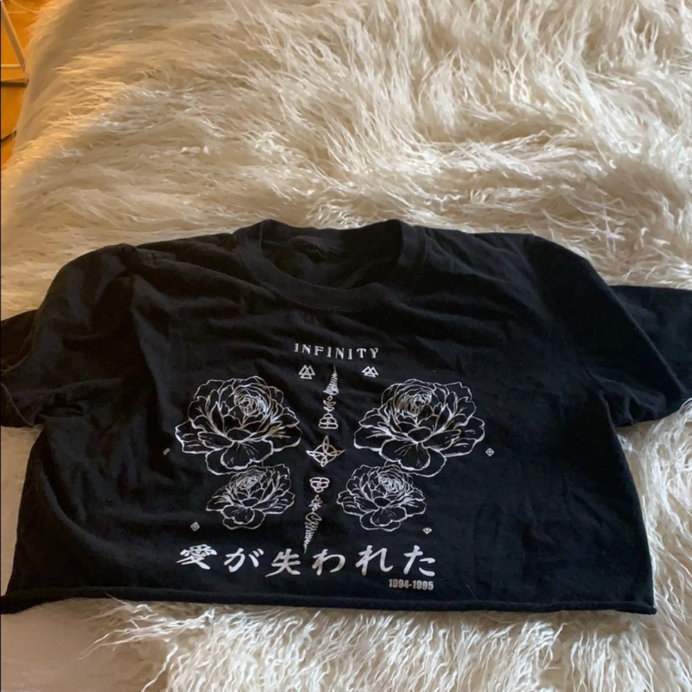 Black crop top from UO